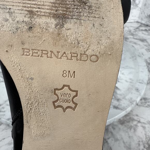 Bernardo Womens Helene Bootie Ankle Boot Size 8 Black Leather Minimalist Capsule - Picture 8 of 8